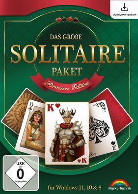 Das grosse Solitaire Paket - 4 Spiele Vollversion - PC Download Version