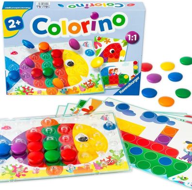 Ravensburger Kinderspiele 20832 Colorino Farbenlernen Mosaik Spiel ab 2 Jahren
