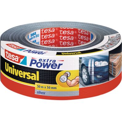 tesa extra power universal, 50m x 50mm, gewebeverstärktes Folienband, 56389-0000