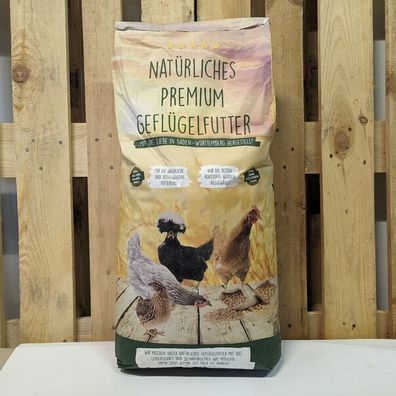 GVO-freies Kükenmehl 25 kg Aufzuchtfutter f. Hühner ohne Gentechnik mit Bierhefe