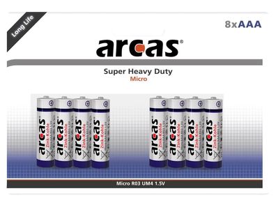 Micro-Batterie Super Heavy Duty 1,5V, Typ AAA/ R03, 8er-Pack