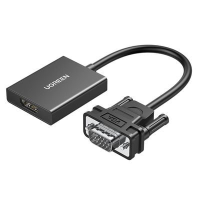 Ugreen Kabel Adapterkabel VGA (männlich) - HDMI (weiblich) 0,15m schwarz