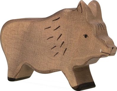 Holztiger Wildschwein aus Holz - Eber
