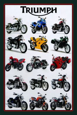 Top-Schild mit Kordel, 20 x 30 cm, Motorräder Modelle, neu & ovp