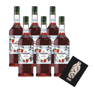 Giffard Fraise 6er Set Sirup Erdbeere je 1L