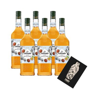 Giffard Fruit de la Passion 6er Set Sirup je 1L Maracuja Passionfruit