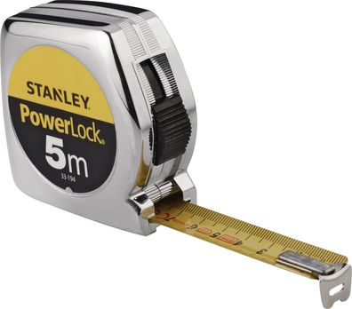 Taschenrollbandmaß PowerLock® L.5m B.19mm mm/ cm EG II Ku. Clip lose Stanley