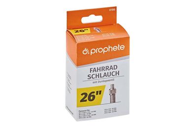Prophete 0186 Fahrradschlauch 26 x 1 1/4 - 1 3/8 (32/37-559/590) - Dunlopventil