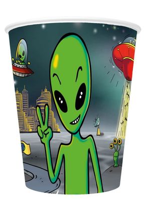 Pappbecher Alien, 256 ml