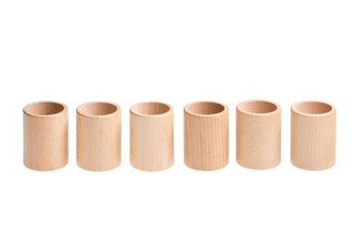 GRAPAT Becher aus Holz (6er Pack)