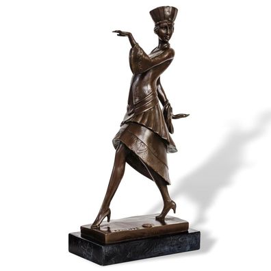 Bronzeskulptur Art-Deco-Antik-Stil Bronze Figur Statue nach Paul Philippe Replik