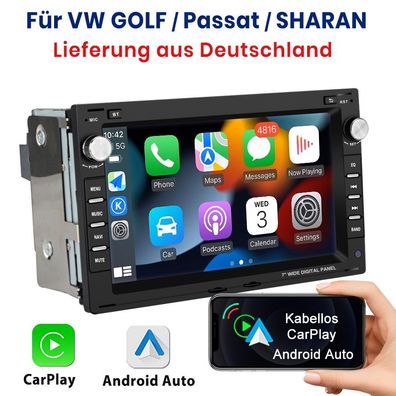 DAB+ Android 12 Autoradio GPS Navi FM Für VW Polo 9N Golf Jetta MK4 Passat B5 T5
