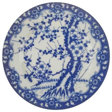 6er Set Kuchenteller 17,5 cm Japan/ China Kirschblüte blau