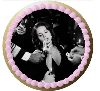 Essbar Lana Del Rey Music Kuchen Party Tortenaufleger Torte Geburstag Zuckerbild 1