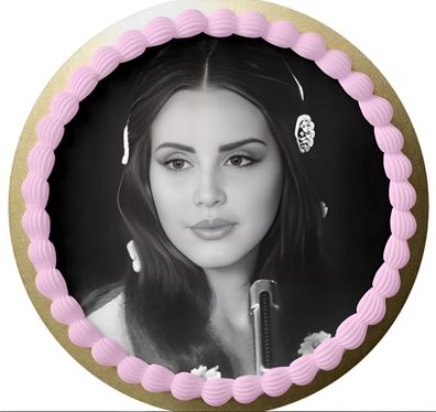 Essbar Lana Del Rey Music Kuchen Party Tortenaufleger Torte Geburstag Zuckerbild 2