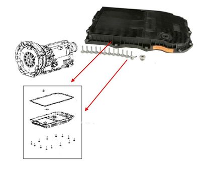 Automatikgetriebefilter + Dichtung 8-Gang Getriebetyp 845RE & 850RE Challenger, ...
