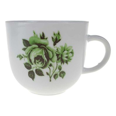 Kaffeetasse Tirschenreuth Unbestimmten Formen grüne Blumen