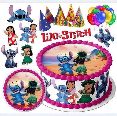 Essbar Lilo und Stitch Torte Tortenbild Fototorte Zuckerbild Geburstag 4