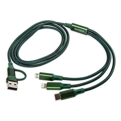 Original Skoda USB Ladekabel 4in1 Verbindungskabel Ladegerät Kabel Adapter 6U0051445