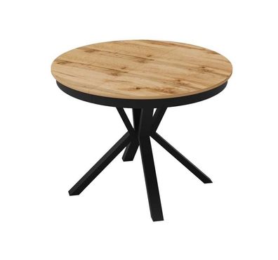 Luxus Esstisch Braun Runder Tisch Esszimmer Holz Design Tische 100 cm