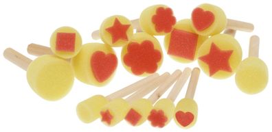 Pinsel Tupfer Schwamm Formen 15 Stück Kinder Stempel Drucken Basteln