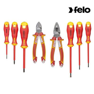 Felo - Ergonic VDE - Werkzeugsatz 8-tlg. 6 Schraubendreher und 2 Zangen