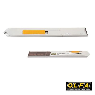 Olfa TS-1 Cuttermesser mit 2 extra Klingen, mit Feder auf der Schneide