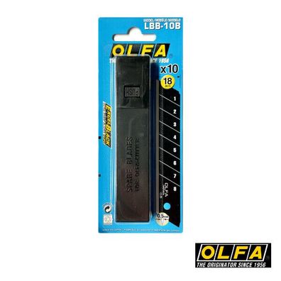 OLFA LBB-10B (10tlg.) Ersatz -Klingen, 18mm Excel-Black - 10-er Pack