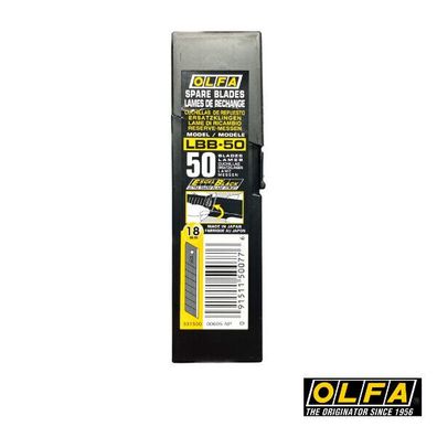OLFA LBB-50 (50tlg.) Ersatz -Klingen, 18mm Excel-Black - 50-er Pack
