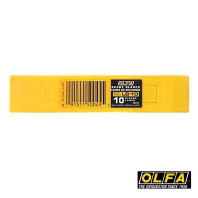 Olfa LB-10 - 18mm (10tlg) Klingen Ersatzklingen - 10-er Pack, in Plastikbox