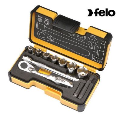 Felo Werkzeugsatz XS 11 Inch 1/4 mit Miniratsche, 11 tlg. -