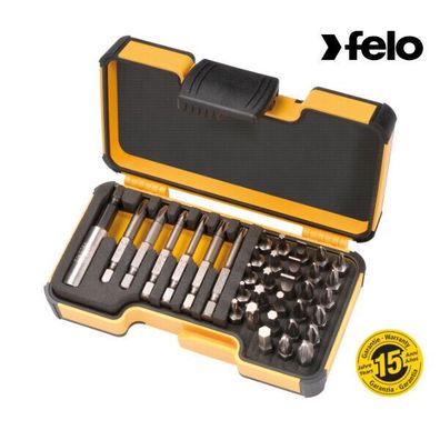 Felo - XS-Strongbox Bits 35 35-tlg. Magnehalter + SL/ HEX/ PH/ PZ/ TORX®/ BH -