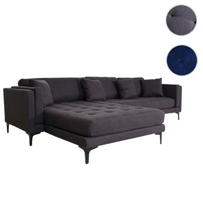 Sofa-Garnitur HWC-M27, Couch Ecksofa L-Form, Massiv-Holz