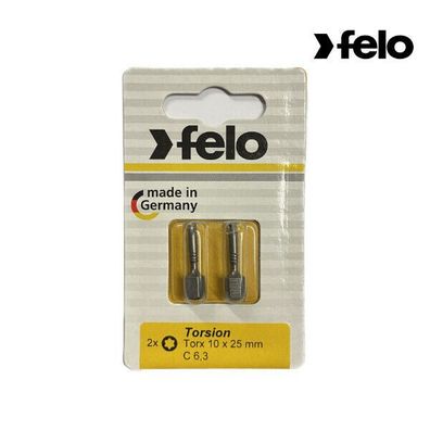 Felo - Torsion Bits Torx 25mm - 2-er Packs in Größen TX 10 - TX 40 wählbar