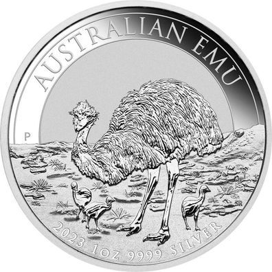 Australien 1 oz. Unze Silber 999.9 Australien Emu Silbermünze 2023 - in Kapsel