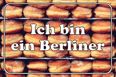 Top-Schild mit Kordel, 20 x 30 cm, Ich bin ein Berliner, Pfannkuchen, FUN, neu &ovp
