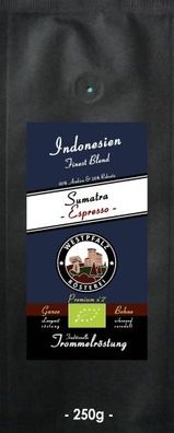 Westpfalz Rösterei BIO Sumatra Espresso ganze Bohnen 250g