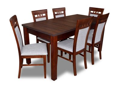 Komplette Esszimmer Garnitur Tisch 6x Stühle Luxus Essgruppe Set Neu