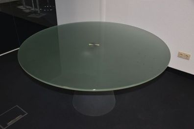 Bulo Glastisch gebraucht, Ø 140 cm, Stempelfuß,