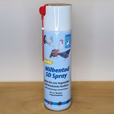 Backs Bio Milbentod Spray 500 ml gebrauchsfertiges Spray gegen rote Vogelmilbe