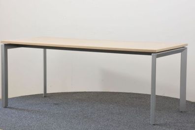 Schreibtisch, 80x180, Ahorn/ grau, gebraucht