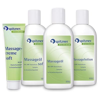 Spitzner Massageset mit Massageöl Classic und Soft + Massagelotion + Massagecreme So