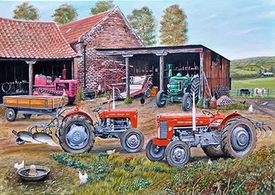Alte Traktoren auf dem Bauernhof