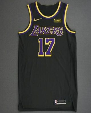 Los Angeles Lakers Dennis Schroder 2023 Season Schwarz Basketball NBA Trikot de