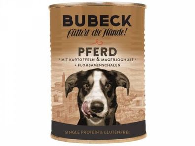 Bubeck Pferd Hundefutter Nassfutter 6 x 400 g