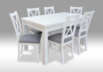 Modernes Esszimmer Möbel luxuriösen Esstisch + 6x Stühle Tisch Neu
