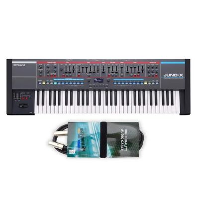 Roland Juno-X Synthesizer mit MIDI-Kabel