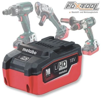 Metabo Original Ersatz Akku LiHD 18 Volt 5,5Ah Schiebe Akkupack 18V 18,0 Li-Ion