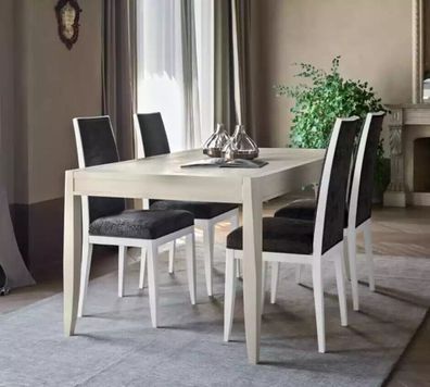 Esszimmer Tisch Klassische Stuhlgruppe 4x Stühle 5tlg. Set Sitzgruppe