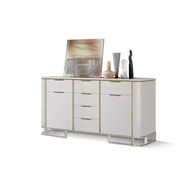 Sideboard Italienische Holz Möbel Design Luxus Weiß Kommode Schrank Neu